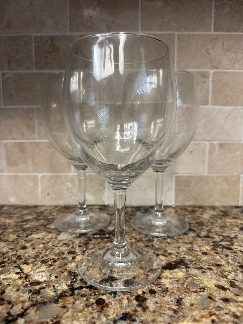 Clear Glass Wine Goblets - Elegant Stemware - Set of 3 - Picture 1 of 3